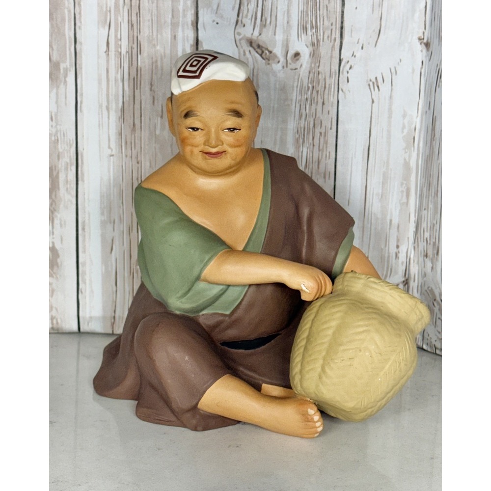 Vintage Mid-Century Hakata Urasaki Dolls Japanese Bisque Figurine Made in Japan